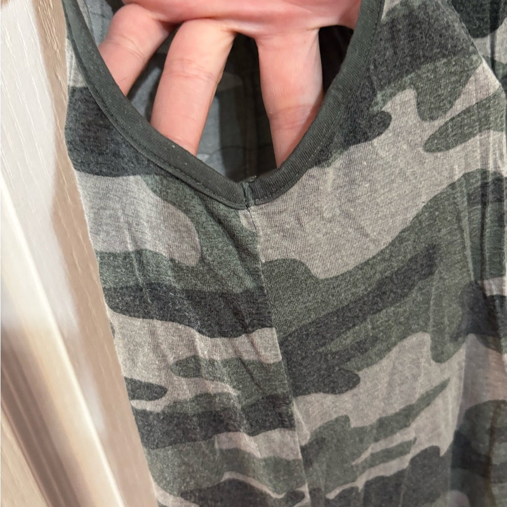 Little Sleepies Green Camouflage Sleeveless Bamboo Sleep Dress Size Medium - Picture 4 of 5